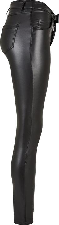 Actual product image Urban Classics Ladies Mid Waist Synthetic Leather Pants (26)