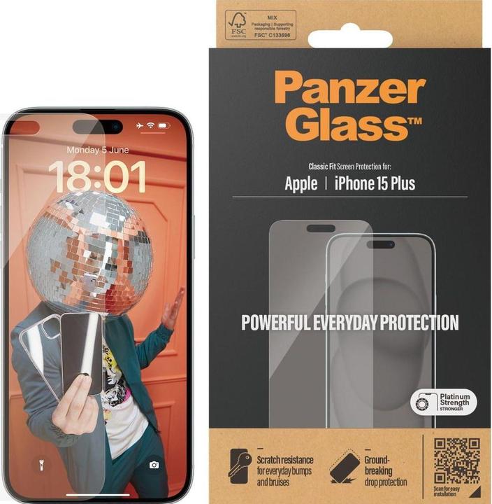 Image du produit PanzerGlass Protecteur d'écran (1 pcs, Apple iPhone 15 Plus)