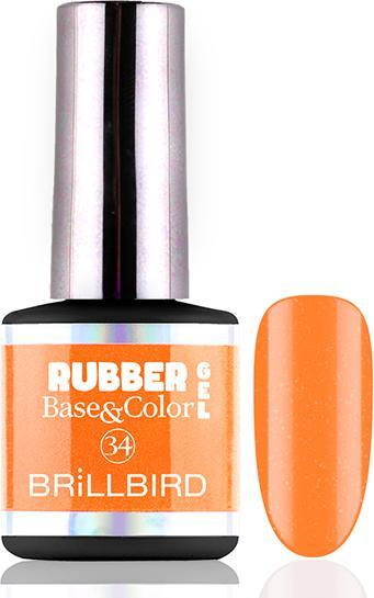Produktbild BrillBird Rubber Gel Base&Coral #34 8ml (UV-Gel Lack)
