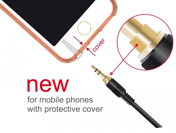 Produktbild Delock Klinkenkabel 3 Pin Stecker > Stecker (0.50 m, AUX Kabel)