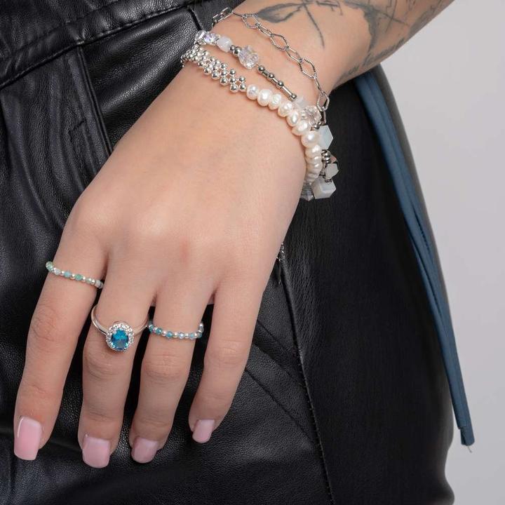 Immagine prodotto Bijouteria Bracciale (Argento 925, Nylon, Perla d'acqua dolce)