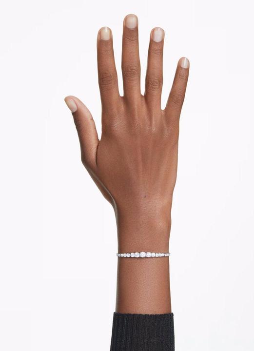 Produktbild Swarovski Matrix Armband Rundschliffe im Farbverlauf Weiss (24 cm, Swarovski Metall)