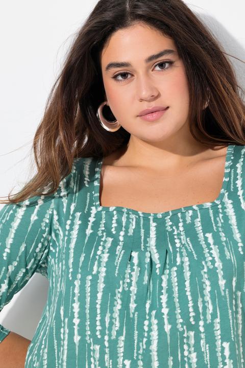 Produktbild Ulla Popken Shirt, Zierfalten, A-Linie, Carree-Ausschnitt, 3/4-Arm (46, 48)