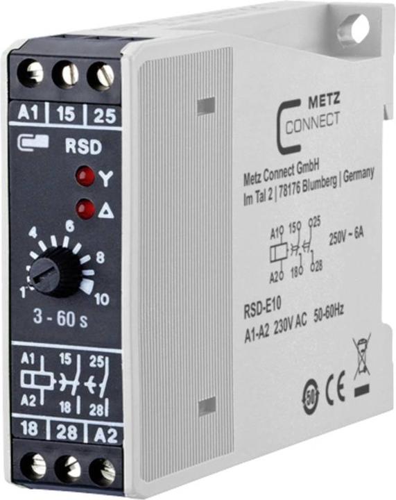 Actual product image Metz Connect 11016005270517 RSD-E10 Star-delta relay 230 V/AC 1 pc. 2 changeovers