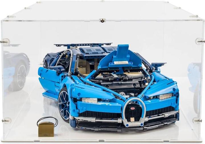 Immagine prodotto iDisplayit Display acrilico XL per LEGO® 42083 Bugatti Chiron (con fondo bianco)