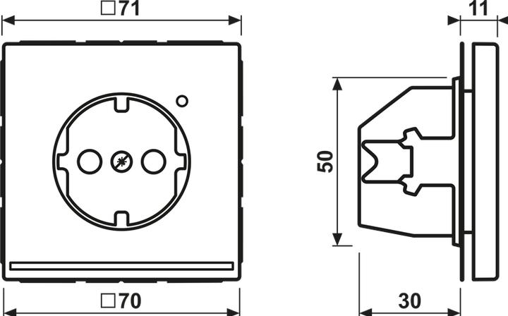 Actual product image JUNG SCHUKO socket outlet