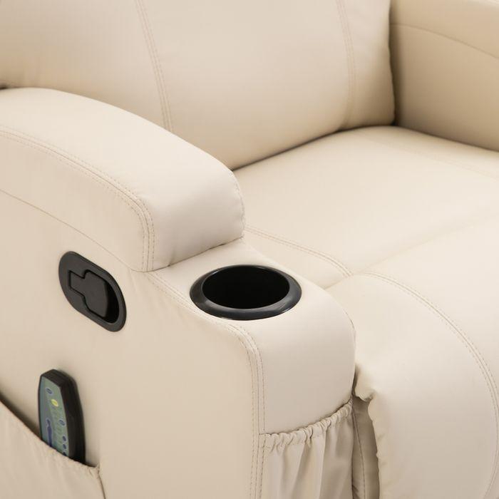 Image du produit Swisshandel24 Fauteuil de relaxation avec fonction de couchage Fauteuil de massage électrique 5 modes de massage