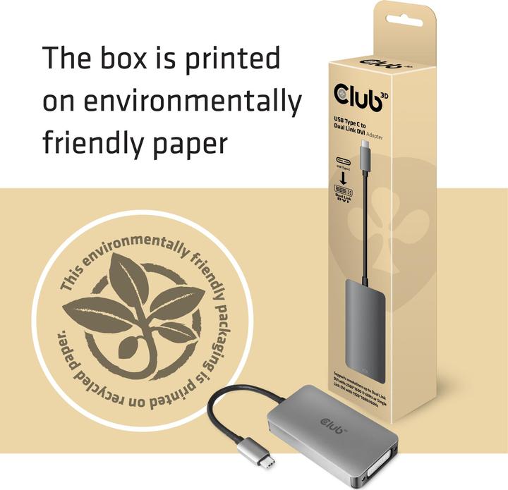 Actual product image Club 3D USB Typ-C zu (DVI, 24.50 cm)