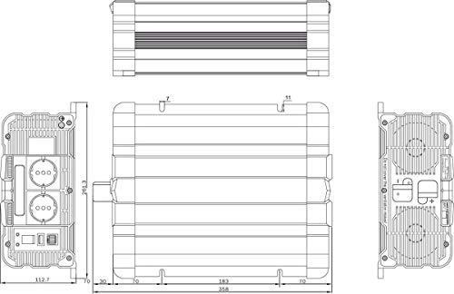Produktbild Solartronics Spannungswandler FS1500D 24V 1500/3000 Watt