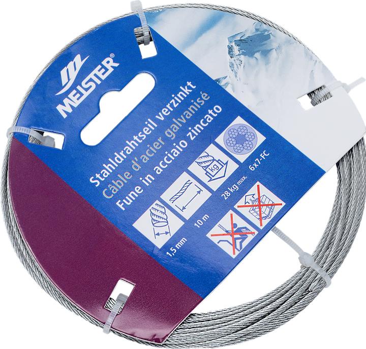 Image du produit Meister Câble en acier (10 m)
