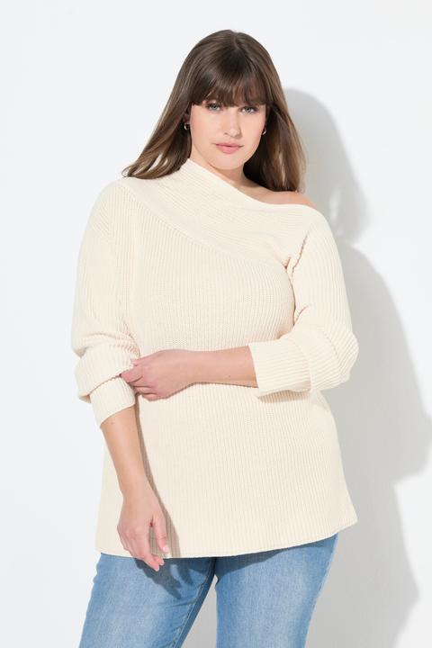 Produktbild Ulla Popken Pullover, Struktur, Schalkragen, Langarm (54)