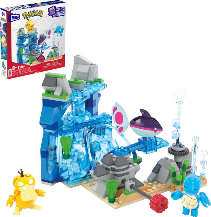 MEGA Pokémon Wasserabenteuer Bauspielzeug-Set mit 3 Actionfiguren