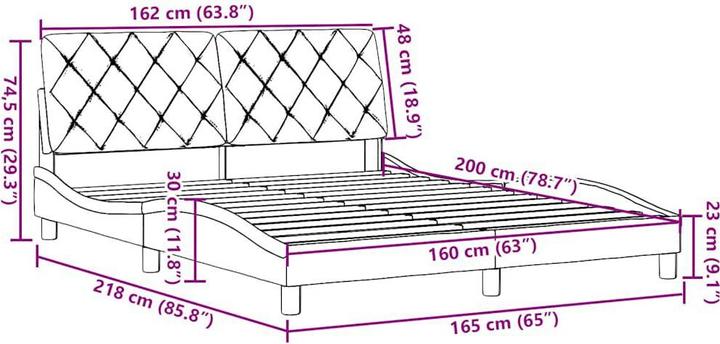 Image du produit vidaXL Bettgestell (160 x 200 cm)