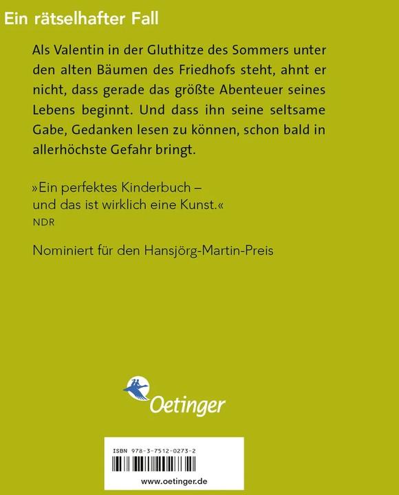 Produktbild Der Junge, der Gedanken lesen konnte (Kirsten Boie, Regina Kehn, Deutsch)