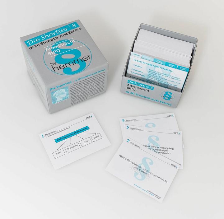 Immagine prodotto Shorties Box 8: Arbeitsrecht, Strafprozessordnung (StPO) (Tedesco, Achim Wüst, Karl-Edmund Hemmer, 2025)