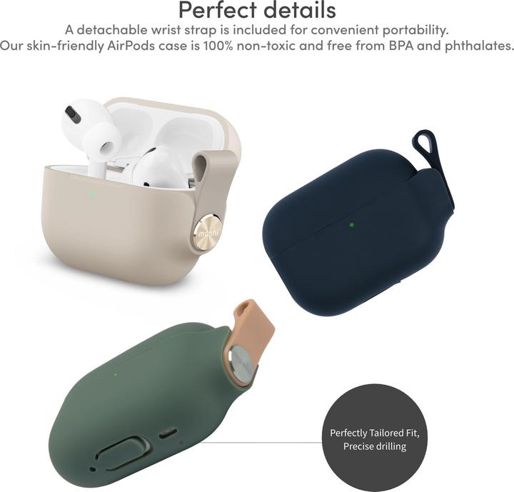 Produktbild Moshi Pebbo Schutzhulle fur AirPods 3 Generation (Kopfhörer Hülle)