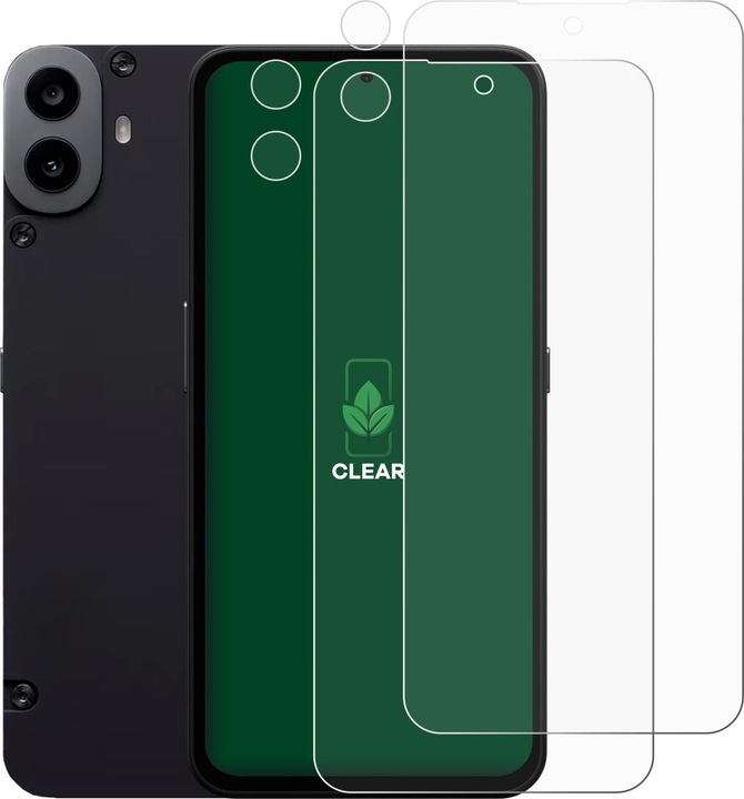 Actual product image ScreenLeaf Protective film sustainable screen protector screen protector film clear transparent (2 Piece, Nothing CMF Phone 1)