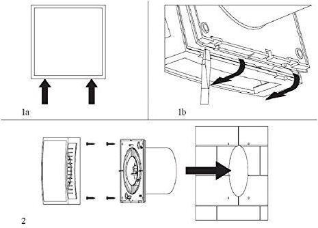 Actual product image Euro3plast Bathroom fan with humidity sensor and timer