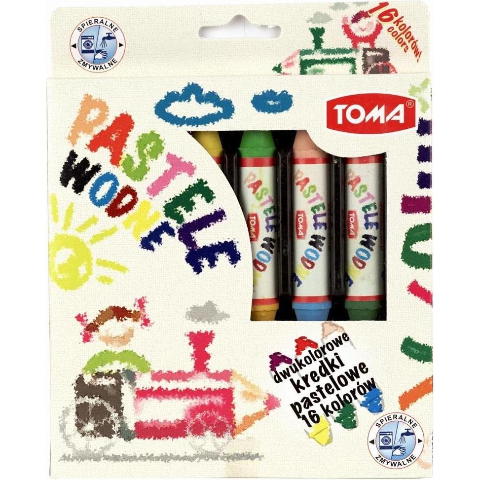 Tom, Pastelli, Kredzio Wasserpastellstifte 16 Farben Toma (16X)