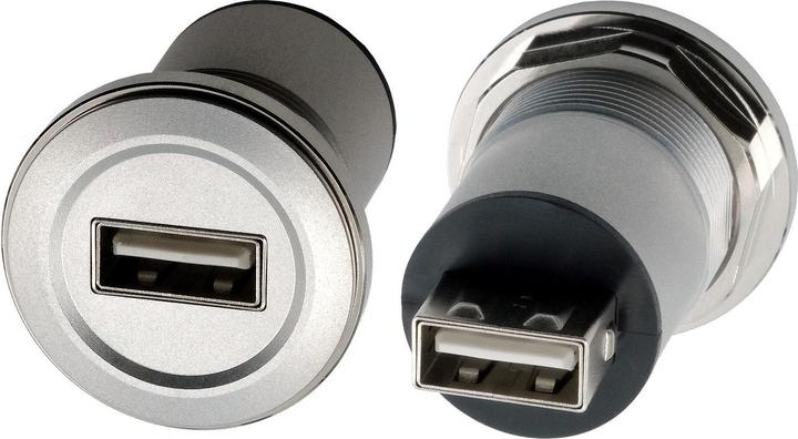 Productafbeelding Exsys Paneeladapter USB-A f-f (USB-A)