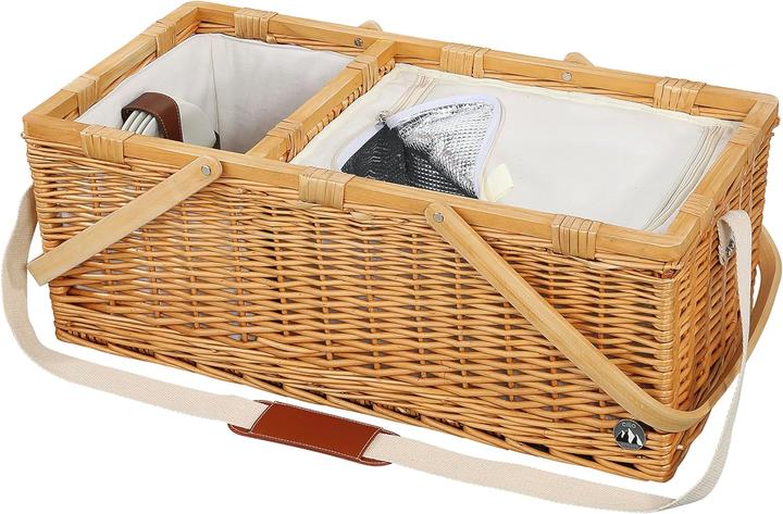 Cilio Picknick-Korb PALERMO aus geflochtener Weide für 4 Personen