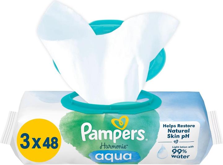 Produktbild Pampers Harmonie Aqua 6x3x48 Stk. (864 Stück)