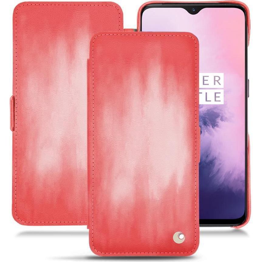 Noreve Lederschutzhülle horizontal (OnePlus 7), Smartphone Hülle, Rosa