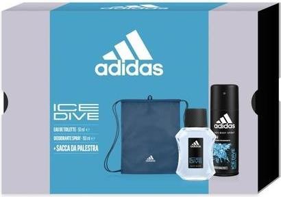 Image du produit adidas Coffret Ice Dive pour homme avec 50 ml d'eau de Cologne et 150 ml de déodorant en spray