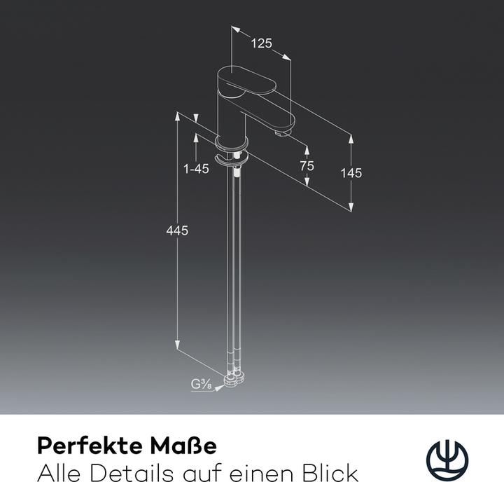 Produktbild Kludi X1 Waschtischarmatur, Grösse S, ohne Ablaufgarnitur