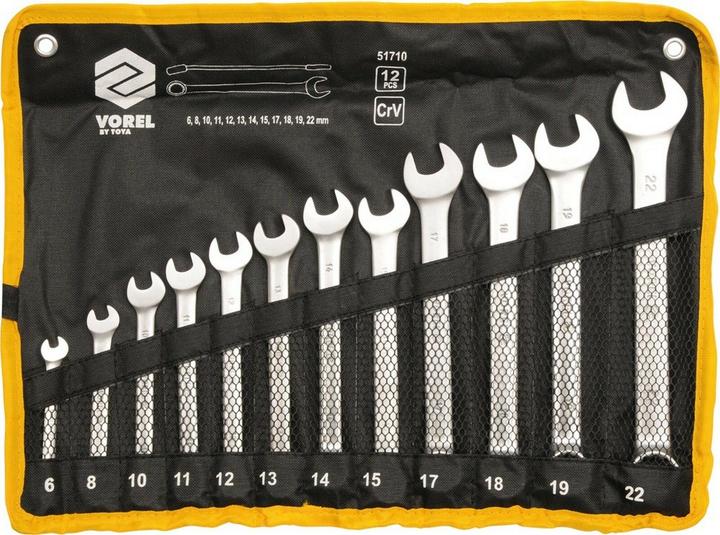Actual product image Toya Set of 12 sockets 6 - 22 mm CrV (15 mm, 13 mm, 6 mm, 9 mm, 16 mm, 11 mm, 7 mm, 12 mm, 19 mm, 17 mm, 20 mm, 8 mm, 10 mm, 14 mm, 21 mm, 18 mm, 22 mm)