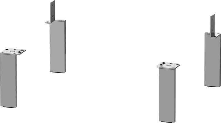 Produktbild Duravit Sockelfuss aluminium matt 4 Stück