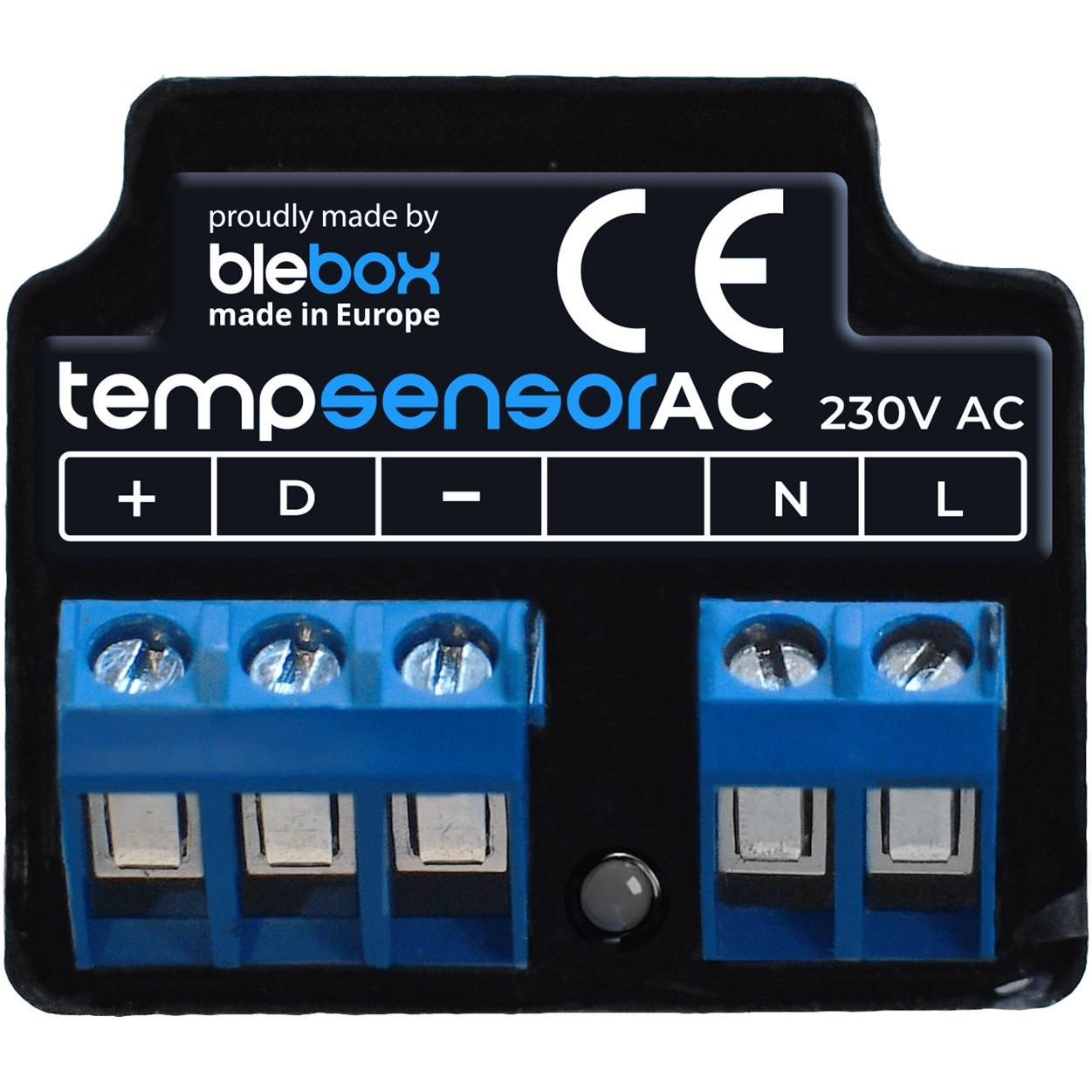 BleBox tempsensorAC - WIFI-THERMOMETER FÜR 4 TEMPERATURSENSOREN, Termometro + Igrometro