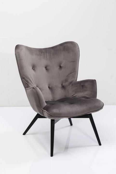 Actual product image Kare Design Armchair Vicky Velvet Grey