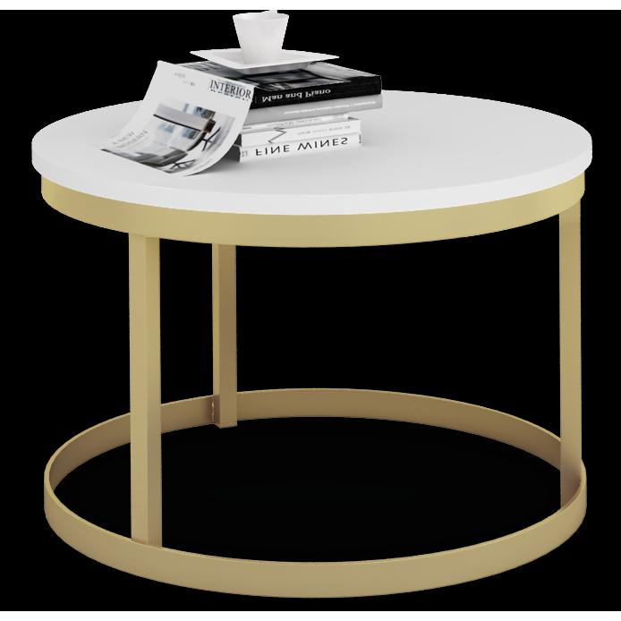 ADRK Furniture, Couchtisch + Beistelltisch, Rinen (55 x 55 x 36 cm)