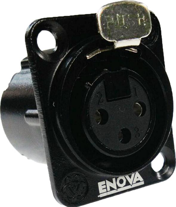 Actual product image Enova XLR wall plug/coupling set 3 pole, black