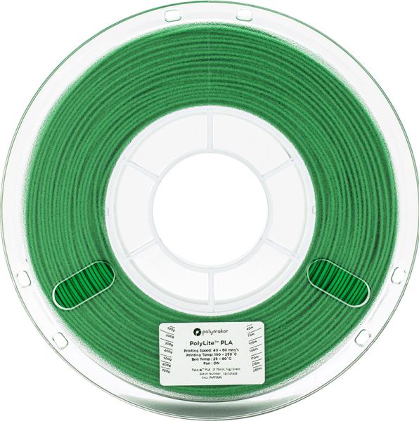 Produktbild Polymaker PolyLite PLA - Green - 1.75mm (PLA, 1.75 mm, 1000 g, Grün)