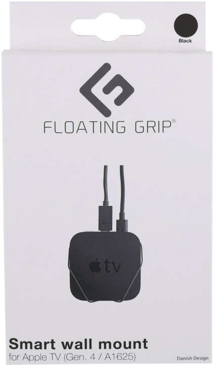 Actual product image Floating Grip Apple TV Gen. 4 Wall Mount Black