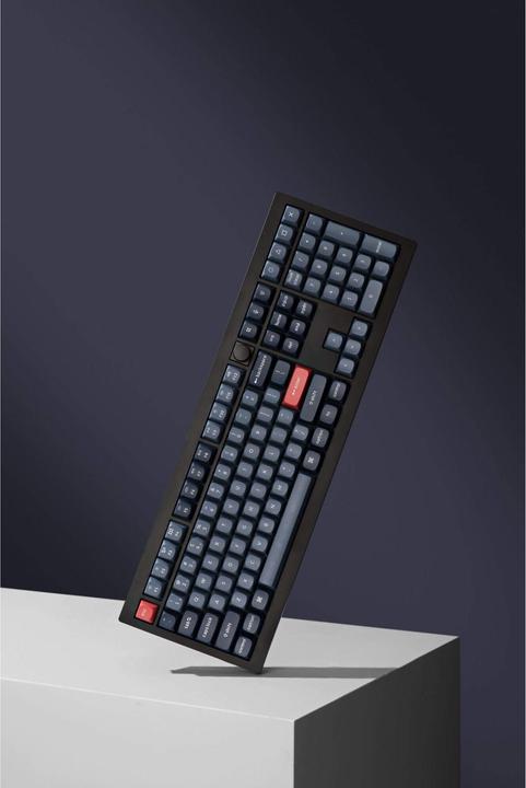Immagine prodotto Keychron V6 Max QMK/VIA Tastiera meccanica personalizzata senza fili completamente assemblata Manopola, nero (USA, Cablato, Senza fili)