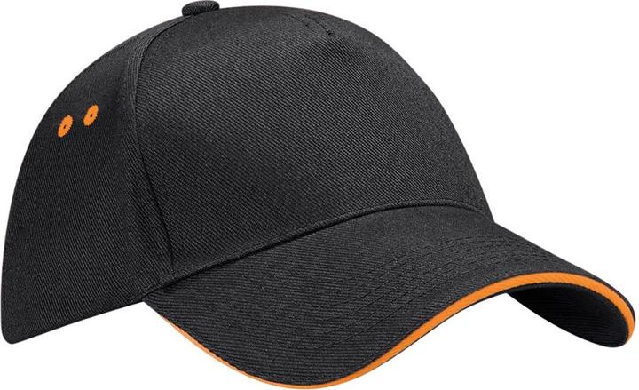 Beechfield 5 Paneel Sandwich Piek Baseball Cap (Eén maat voor iedereen)