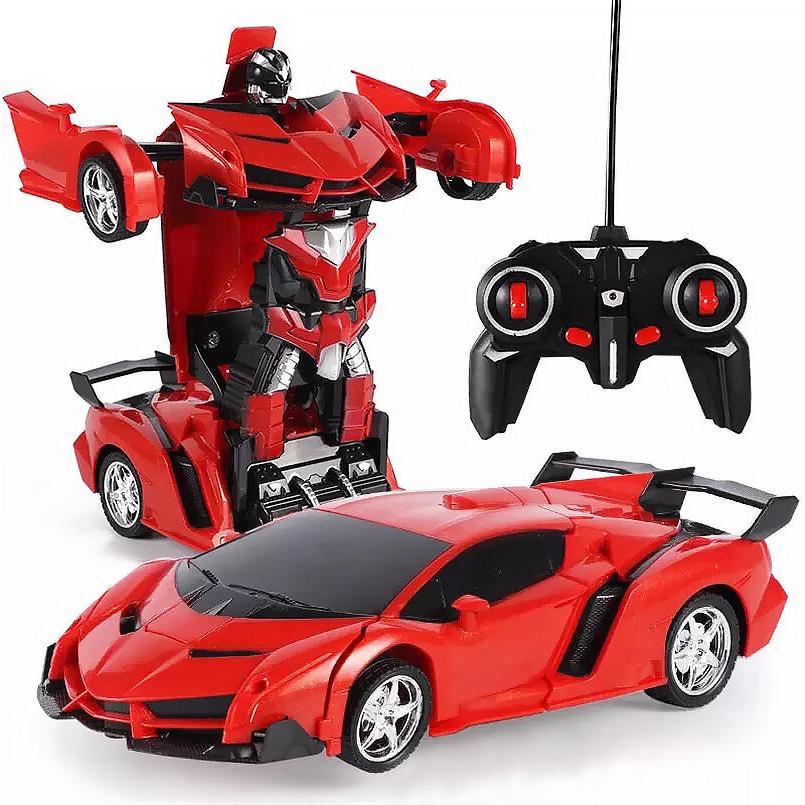 Lean Toys Auto Robot Transformers 2in1 Telecomando R/C rosso