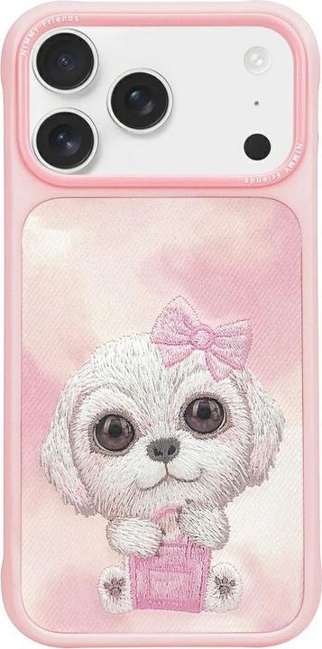 Nimmy Etui Big Eyed Pet 2.0 Dog do iPhone 17 Pro różowy (Apple iPhone 17 Pro)
