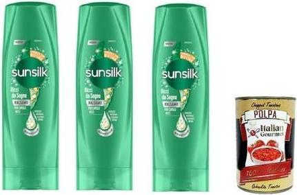 Actual product image Chiara Nasti Sunsilk Balsamo Ricci Da Sogno Balm 200ml Italian Gourmet Polpa 400g (200 ml)