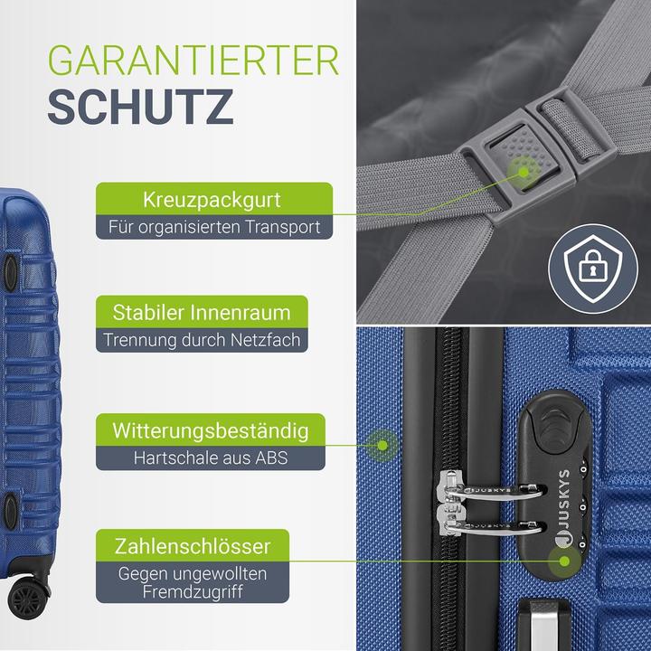 Immagine prodotto Juskys Hartschalen-Kofferset (55 l)