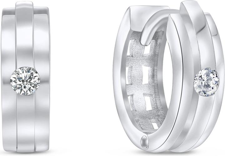Immagine prodotto Brilio Argento - Orecchini tondi in argento lucido con zirconi EA501W