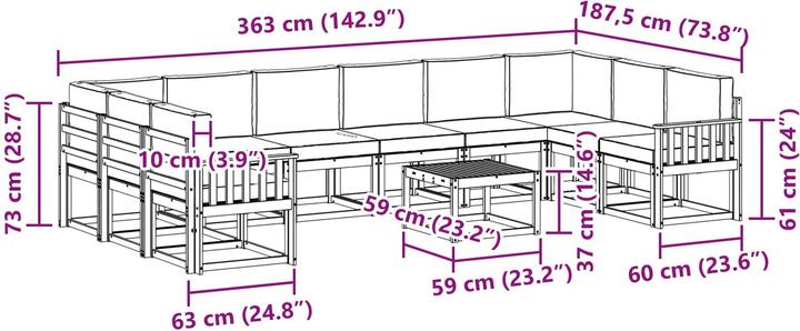 Produktbild vidaXL Outdoor-Sitzplätze