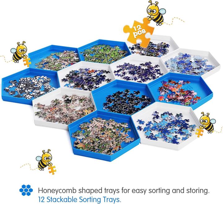 Immagine prodotto Becko Stapelbare Puzzle-Sortiertabletts (2000 pezzi)