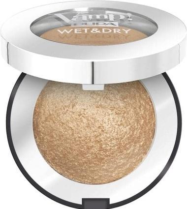 Pupa Milano Highly pigmented eyeshadows Vamp! (Compact Eyeshadow) 1.5 g - Shade: 202 Precious Gold (202 Precious Gold)
