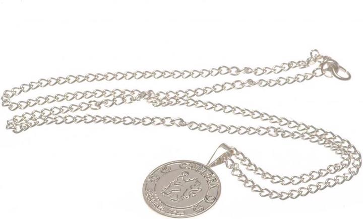 Produktbild Chelsea FC versilberter XL Anhänger und Kette (100% Metall)