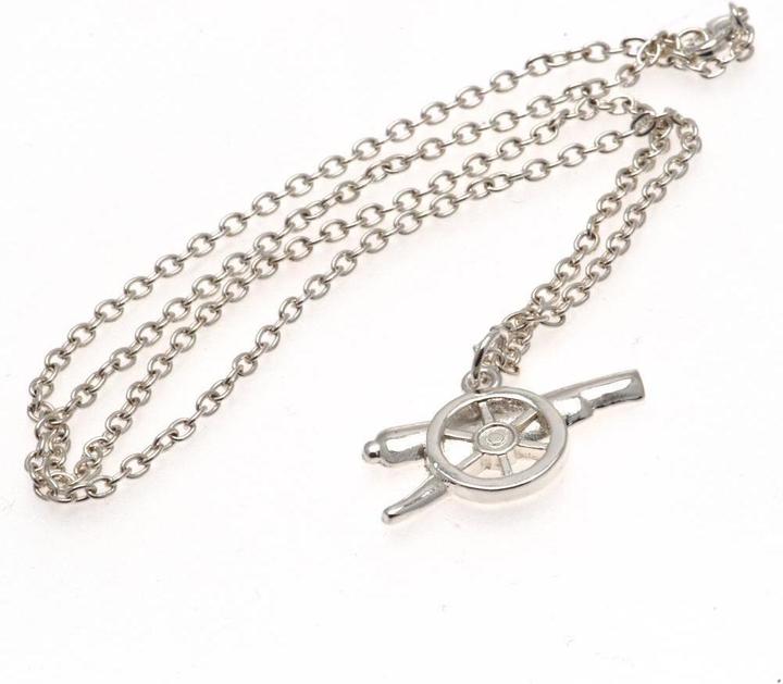 Actual product image Arsenal FC Silver-plated cannon pendant and chain (100% metal)