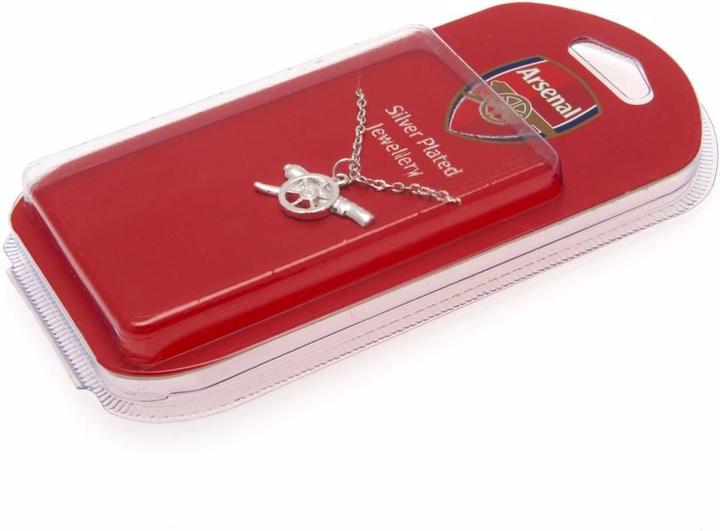 Actual product image Arsenal FC Silver-plated cannon pendant and chain (100% metal)